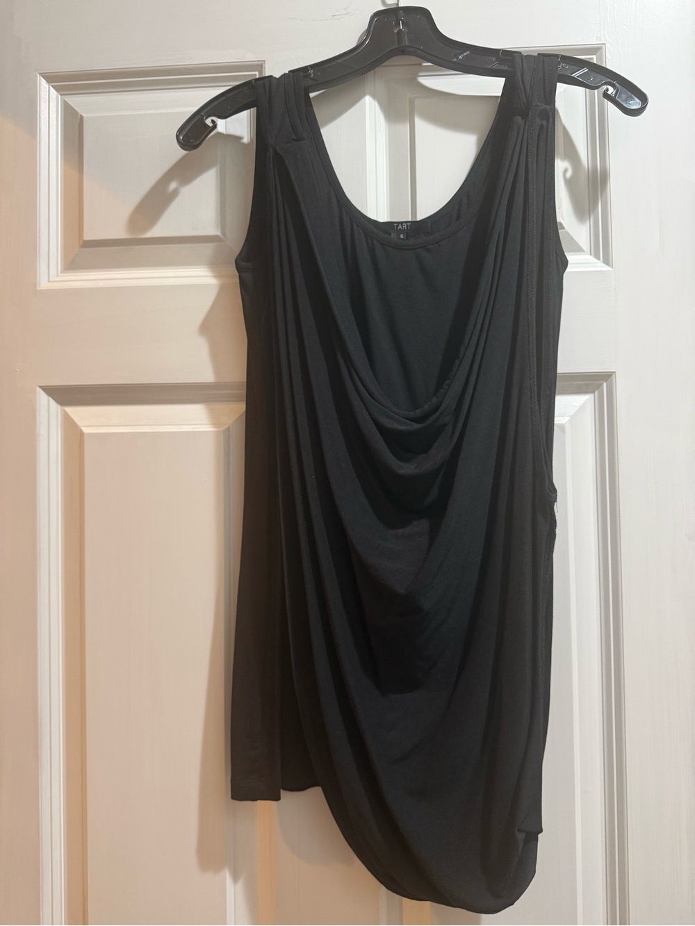 Tart Black Draped Tank tunic